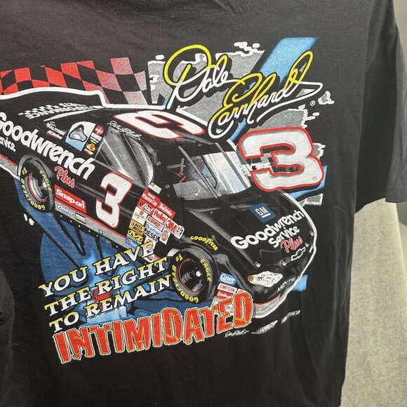 Vintage Dale Earnhardt Sr Intimidated T-Shirt Tee Short Sleeve Black Mens XL - Picture 12 of 13